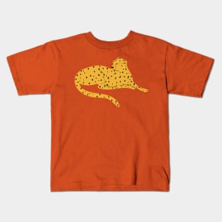 Leopard Napping IllustrationClip Art Kids T-Shirt